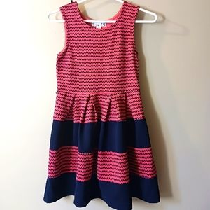 Girls Knitworks knit chevron midi A-frame dress